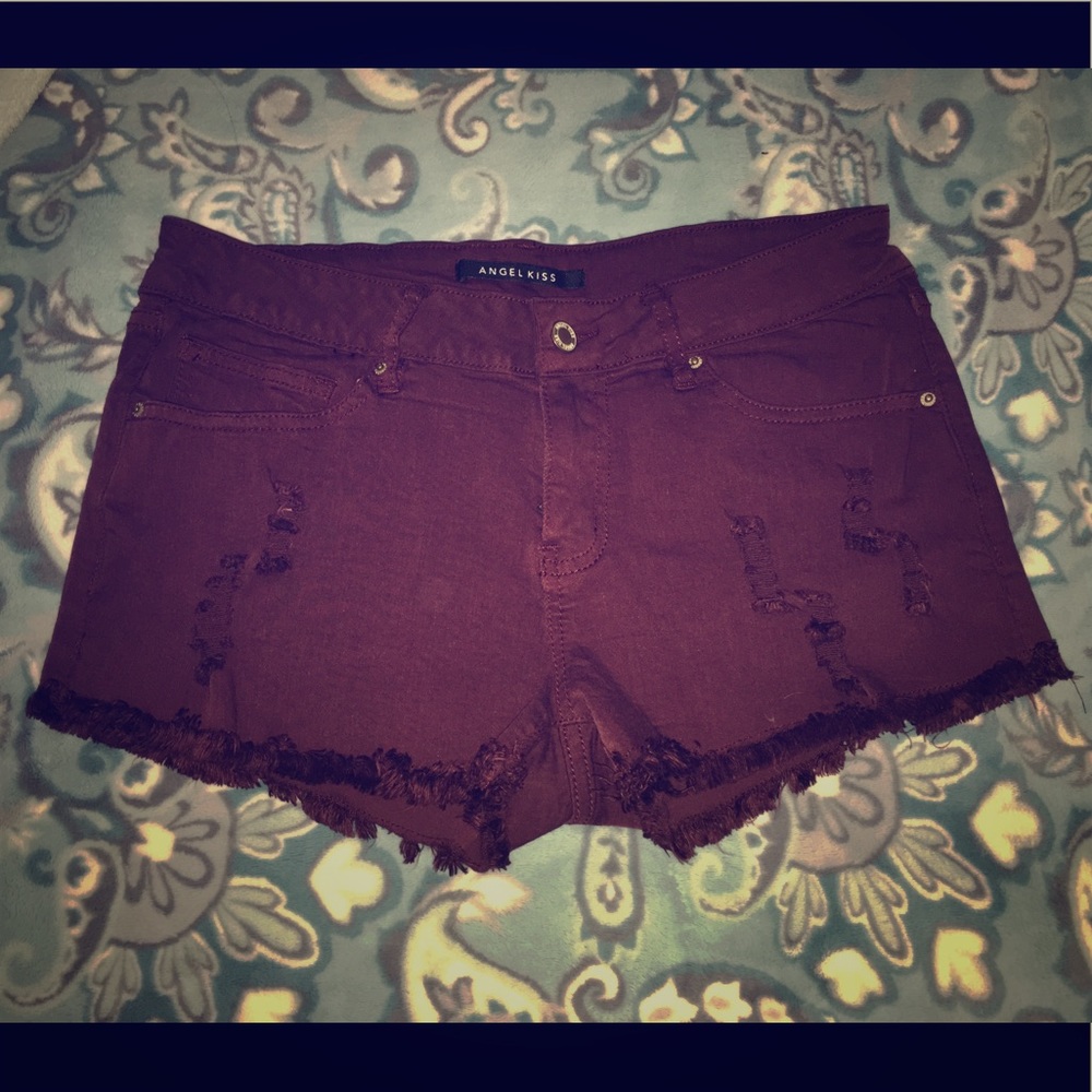 Burgundy shorts